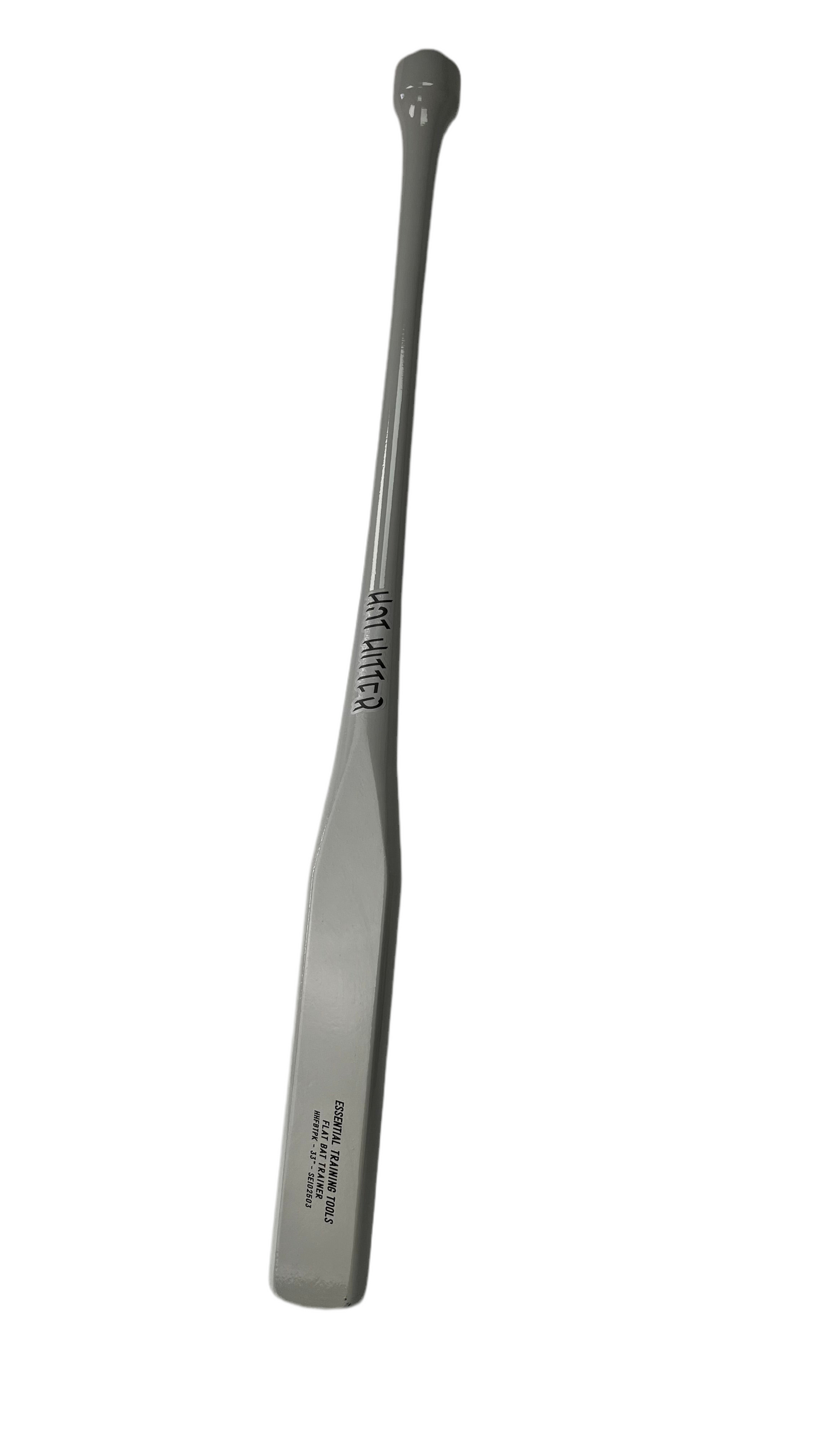 Flat bat trainer gray front view baseball softball 