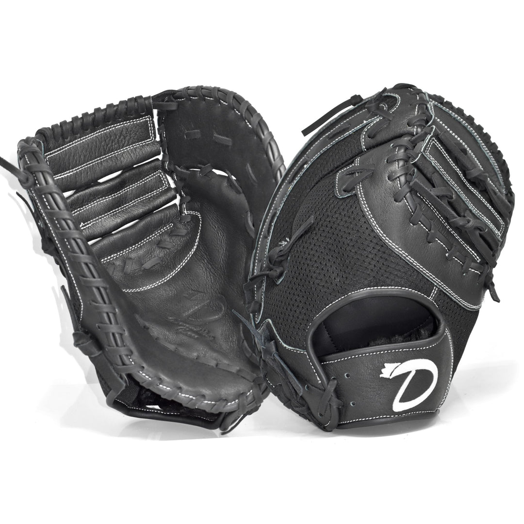Play-ball 12.5” Black Baseball First Base Mitt - Diamond King | Hot Hitter - Baseball Shop