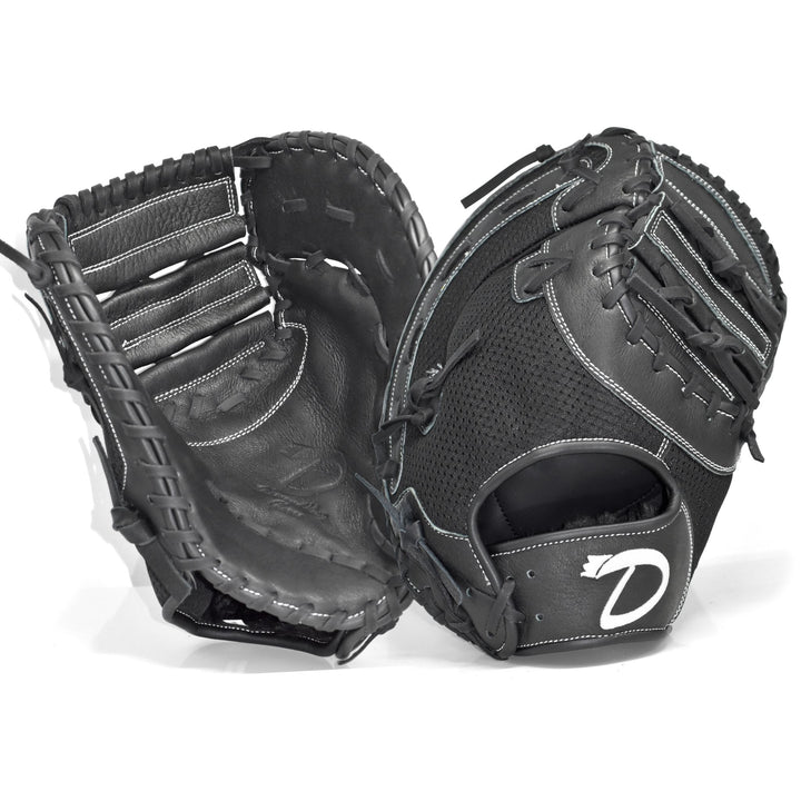 Play-ball 12.5” Black Baseball First Base Mitt - Diamond King | Hot Hitter - Baseball Shop