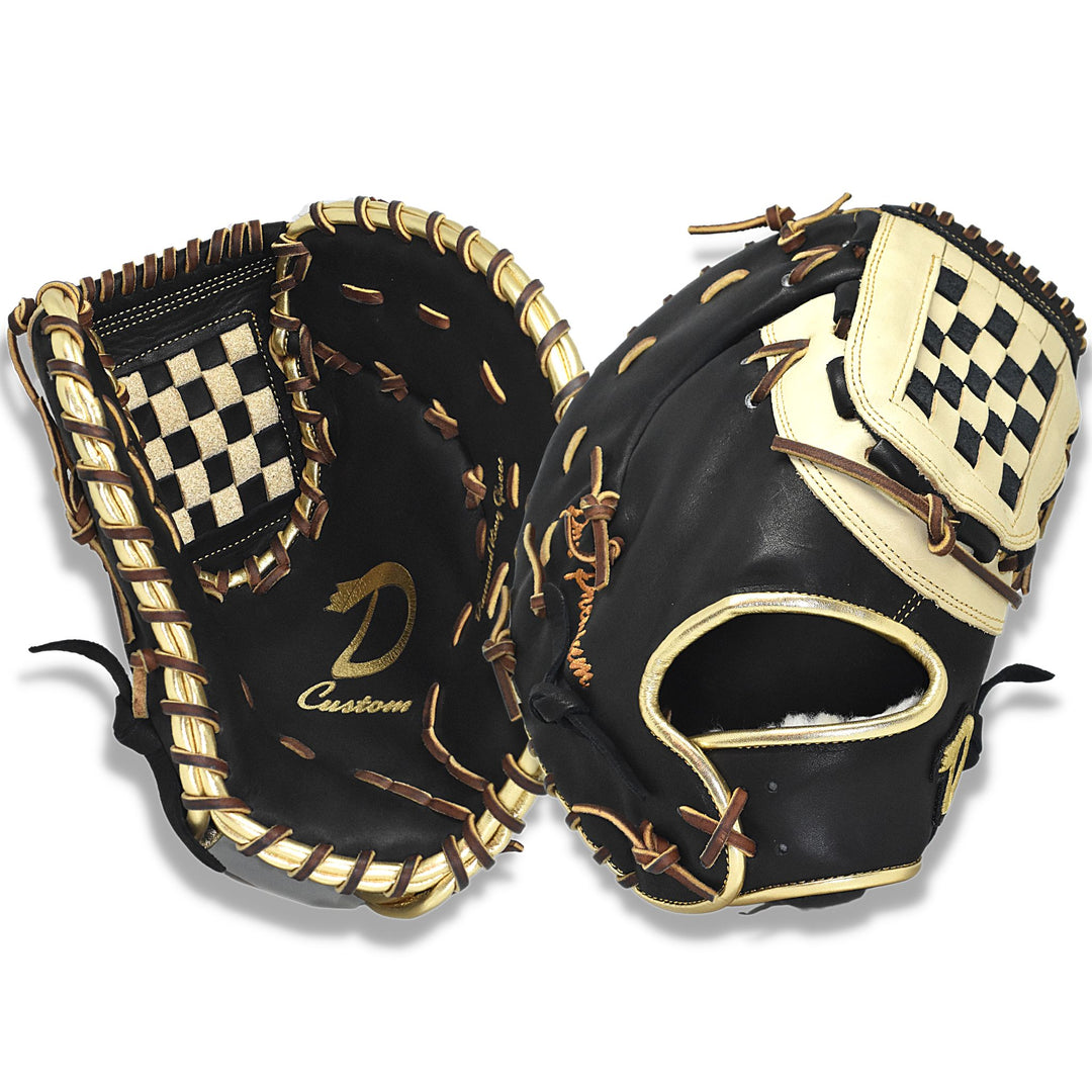 12.5" PP - Black & Camel First base Mitt - Diamond King | Hot Hitter - Baseball Shop