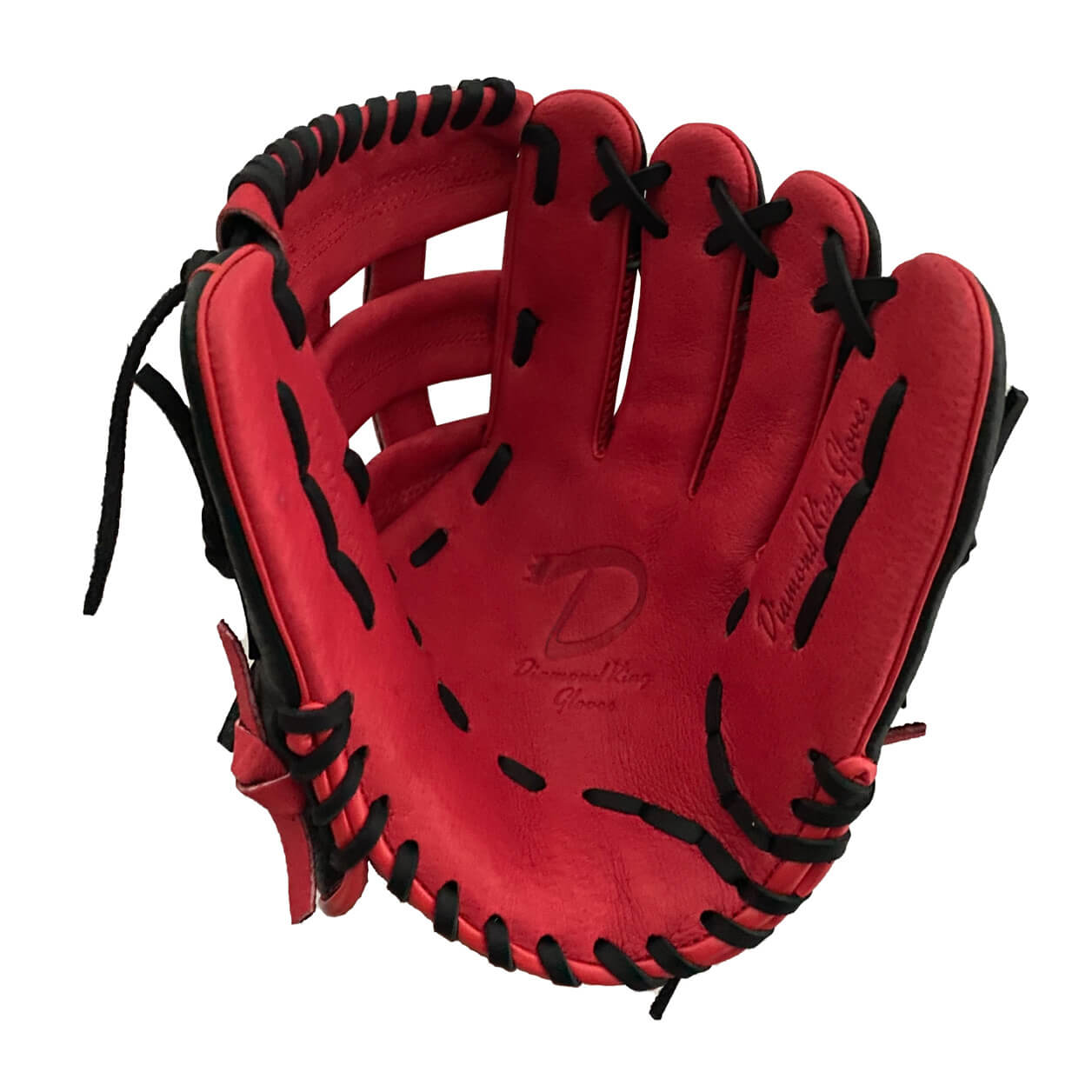 Guante de béisbol Play-ball 11.25” rojo y negro – Diamond King