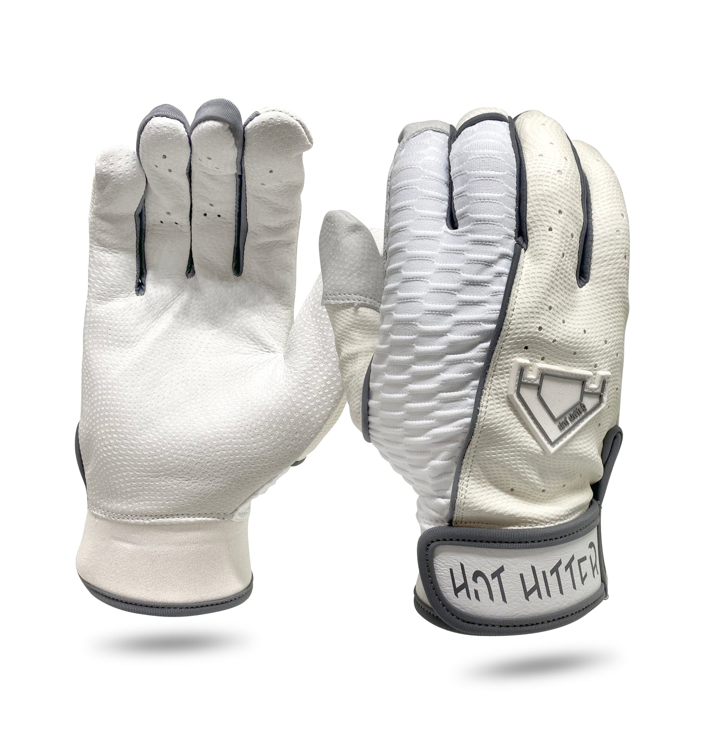 Extra Innings Batting Gloves White & Grey