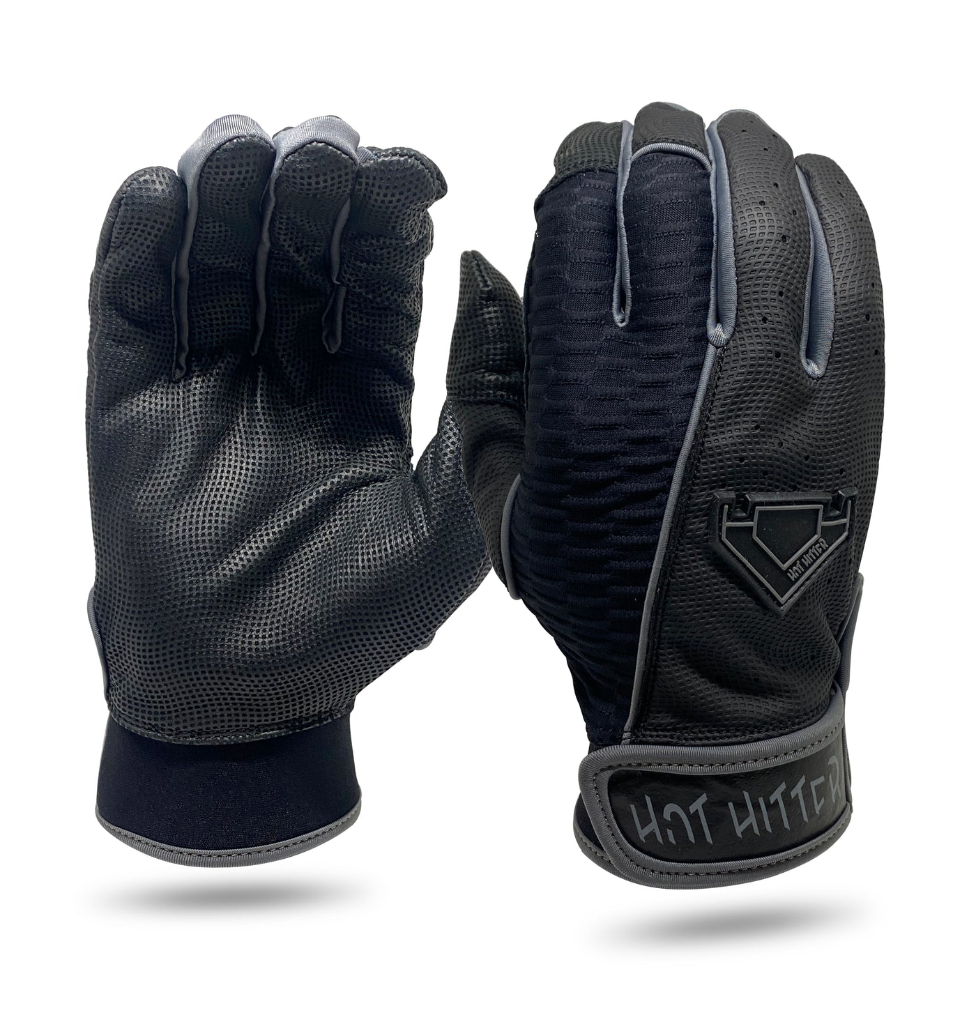 Guantes de bateo Extra Innings Negro y Gris