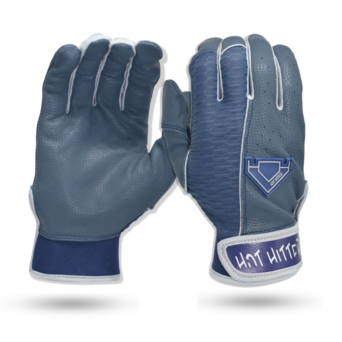 Extra Innings Batting Gloves Navy Blue & Silver